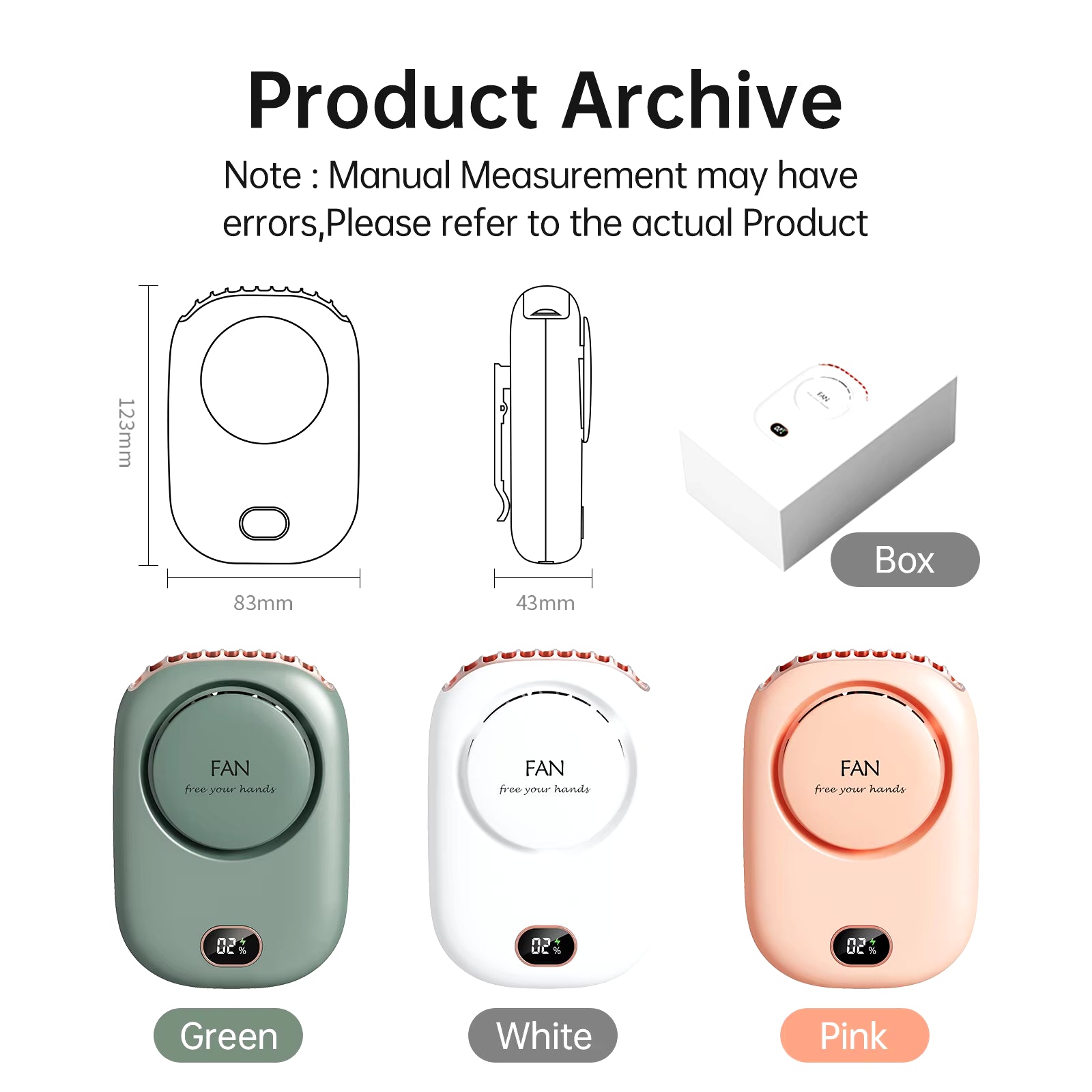 Portable Hanging Neck Fan Mini Fans with Adjustable Lanyard Bladeless USB Rechargeable Sports Cooling Fan for Kids Travel
